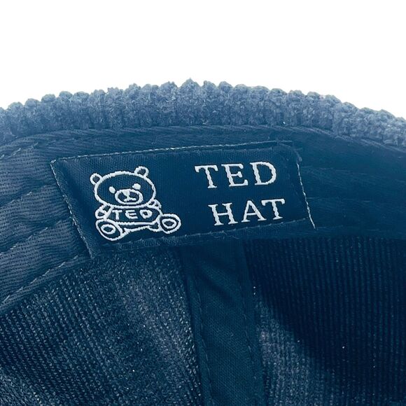 Teddy Fresh Hat Cap Black Corduroy Strapback Adjustable - Picture 6 of 6